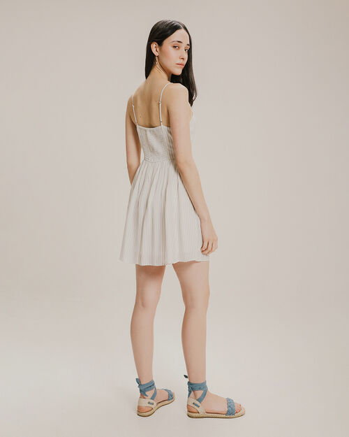 Vestido Corto Estampado Rayas